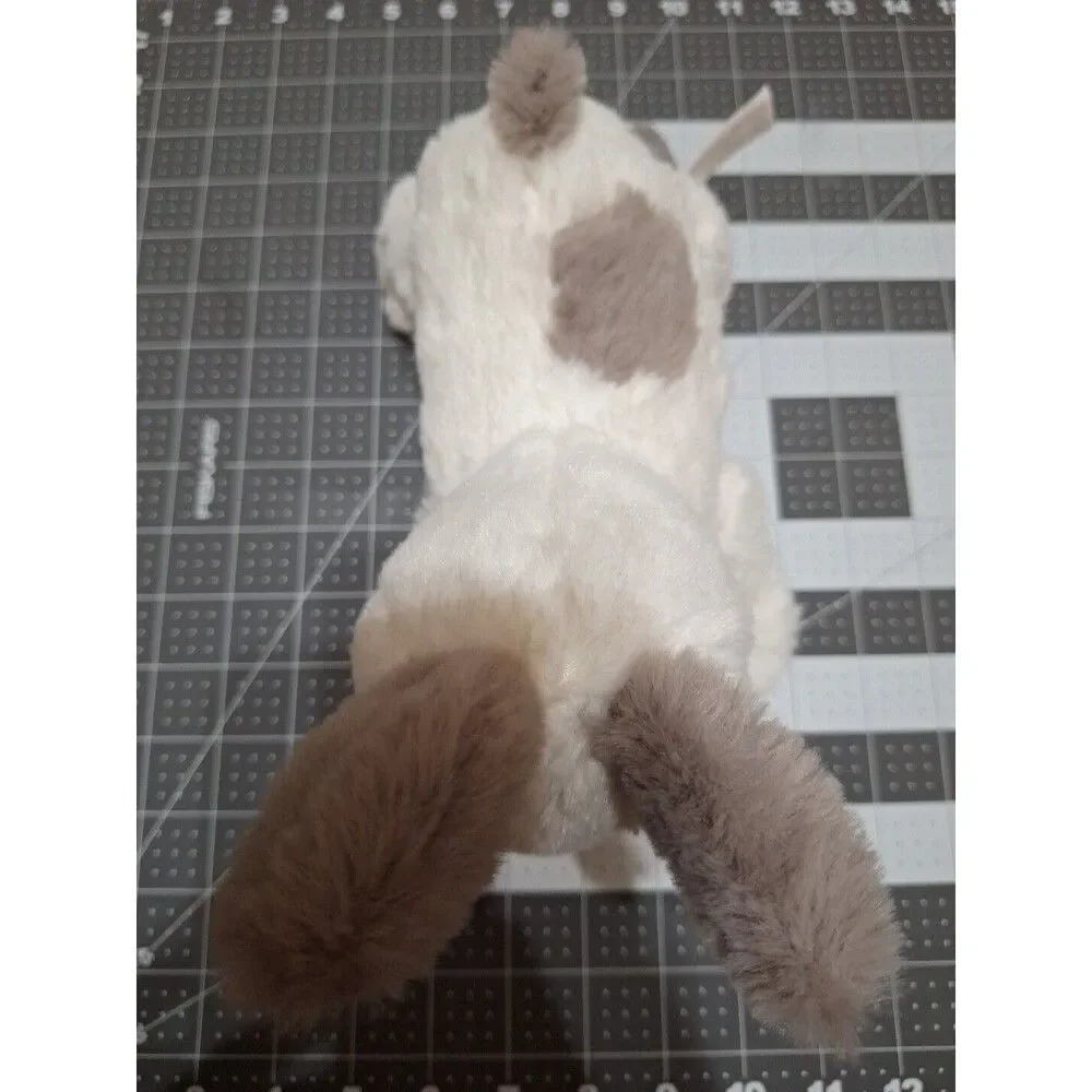 Carters Bunny Rabbit White Grey Spotted Pink Nose Stuffed Animal Plush